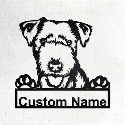 Custom Metal Sign, Lakeland Terrier Metal Sign, Anniversary Gift, Dog House Sign, Dog Wall Art, Outdoor Sign, Home Decor Sign