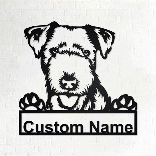 Custom Metal Sign, Lakeland Terrier Metal Sign, Anniversary Gift, Dog House Sign, Dog Wall Art, Outdoor Sign, Home Decor Sign