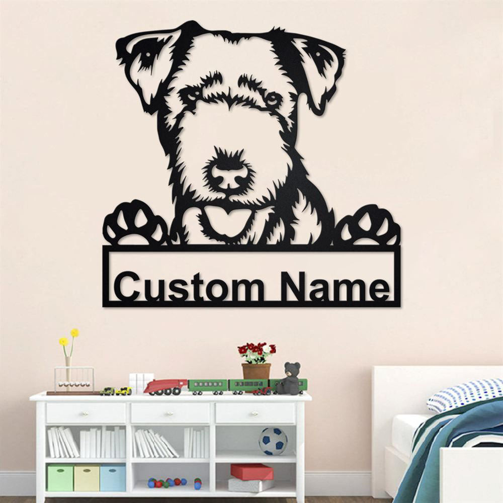 Custom Metal Sign, Lakeland Terrier Metal Sign, Anniversary Gift, Dog House Sign, Dog Wall Art, Outdoor Sign, Home Decor Sign