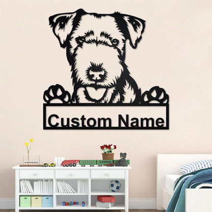 Custom Metal Sign, Lakeland Terrier Metal Sign, Anniversary Gift, Dog House Sign, Dog Wall Art, Outdoor Sign, Home Decor Sign