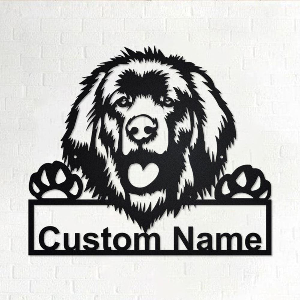 Custom Metal Sign, Leonberger Dog Metal Sign, Anniversary Gift, Dog House Sign, Dog Wall Art, Outdoor Sign, Home Decor Sign