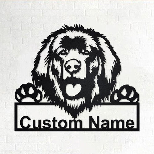 Custom Metal Sign, Leonberger Dog Metal Sign, Anniversary Gift, Dog House Sign, Dog Wall Art, Outdoor Sign, Home Decor Sign