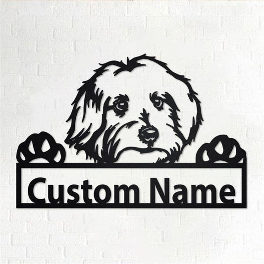 Custom Metal Sign, Maltese Dog Metal Sign, Anniversary Gift, Dog House Sign, Dog Wall Art, Outdoor Sign, Home Decor Sign