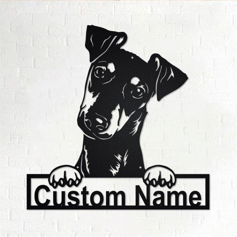 Custom Metal Sign, Manchester Terrier Metal Sign, Anniversary Gift, Dog House Sign, Outdoor Sign, Home Decor Sign
