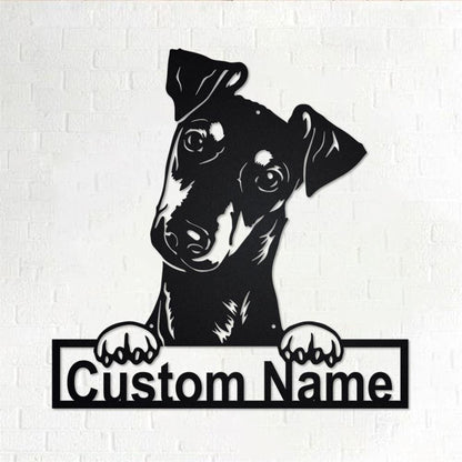 Custom Metal Sign, Manchester Terrier Metal Sign, Anniversary Gift, Dog House Sign, Outdoor Sign, Home Decor Sign
