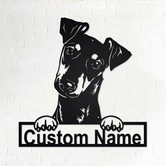 Custom Metal Sign, Manchester Terrier Metal Sign, Anniversary Gift, Dog House Sign, Outdoor Sign, Home Decor Sign
