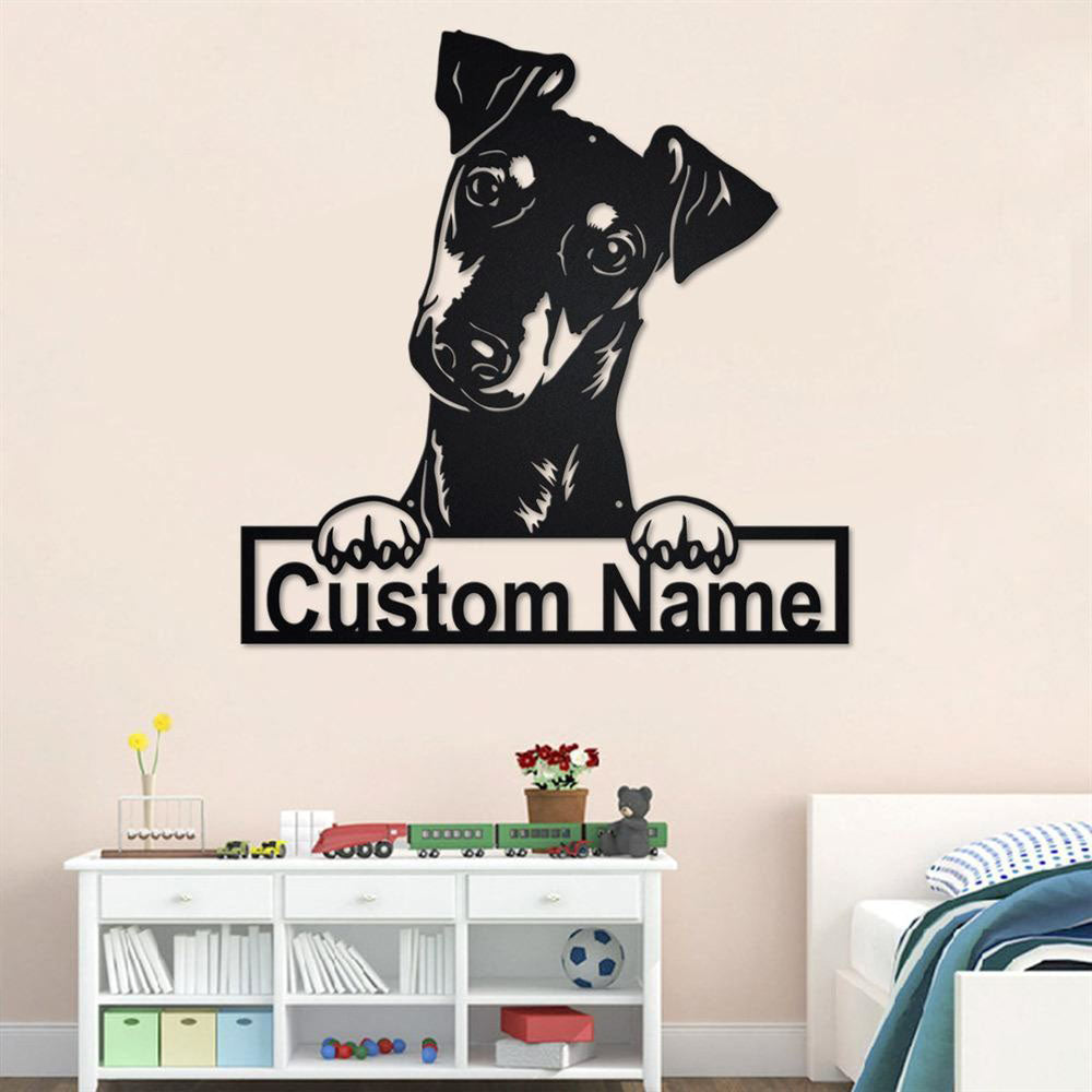 Custom Metal Sign, Manchester Terrier Metal Sign, Anniversary Gift, Dog House Sign, Outdoor Sign, Home Decor Sign