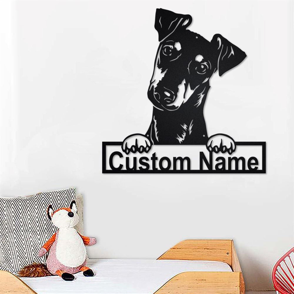 Custom Metal Sign, Manchester Terrier Metal Sign, Anniversary Gift, Dog House Sign, Outdoor Sign, Home Decor Sign