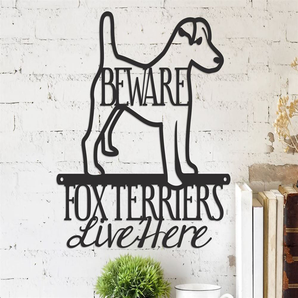 Custom Metal Sign, Metal Dog Sign, Smooth Fox Terrier Metal Signs, Anniversary Gift, Dog House Sign, Outdoor Sign, Home Decor Sign