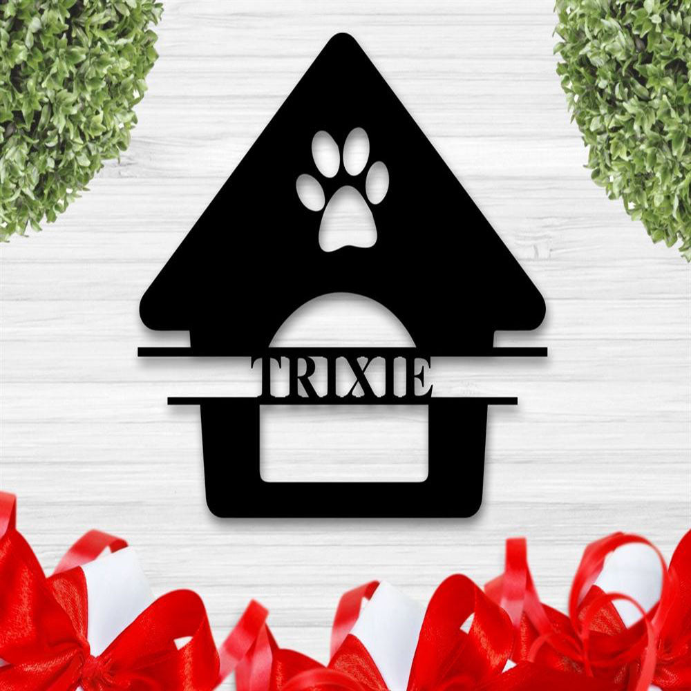 Custom Metal Sign, Metal Sign For Dog, Anniversary Gift, Dog House Sign, Dog Wall Art, Outdoor Sign, Home Decor Sign