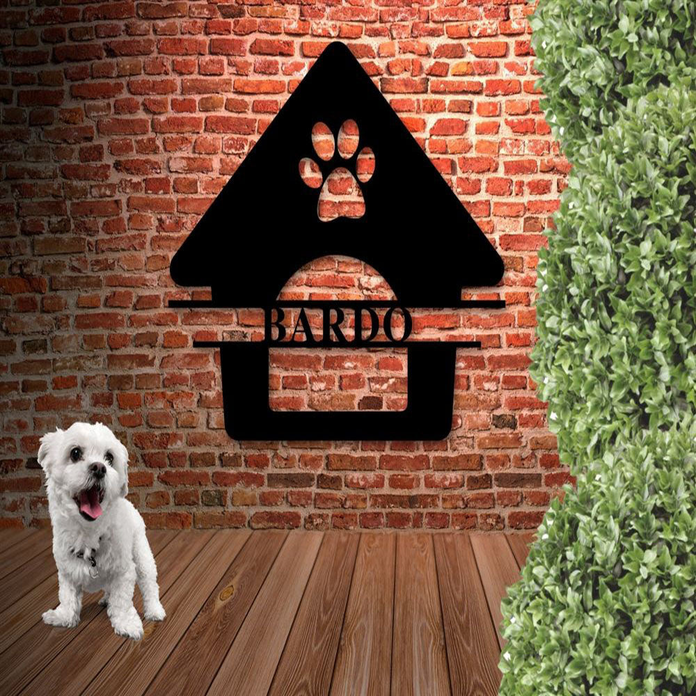 Custom Metal Sign, Metal Sign For Dog, Anniversary Gift, Dog House Sign, Dog Wall Art, Outdoor Sign, Home Decor Sign