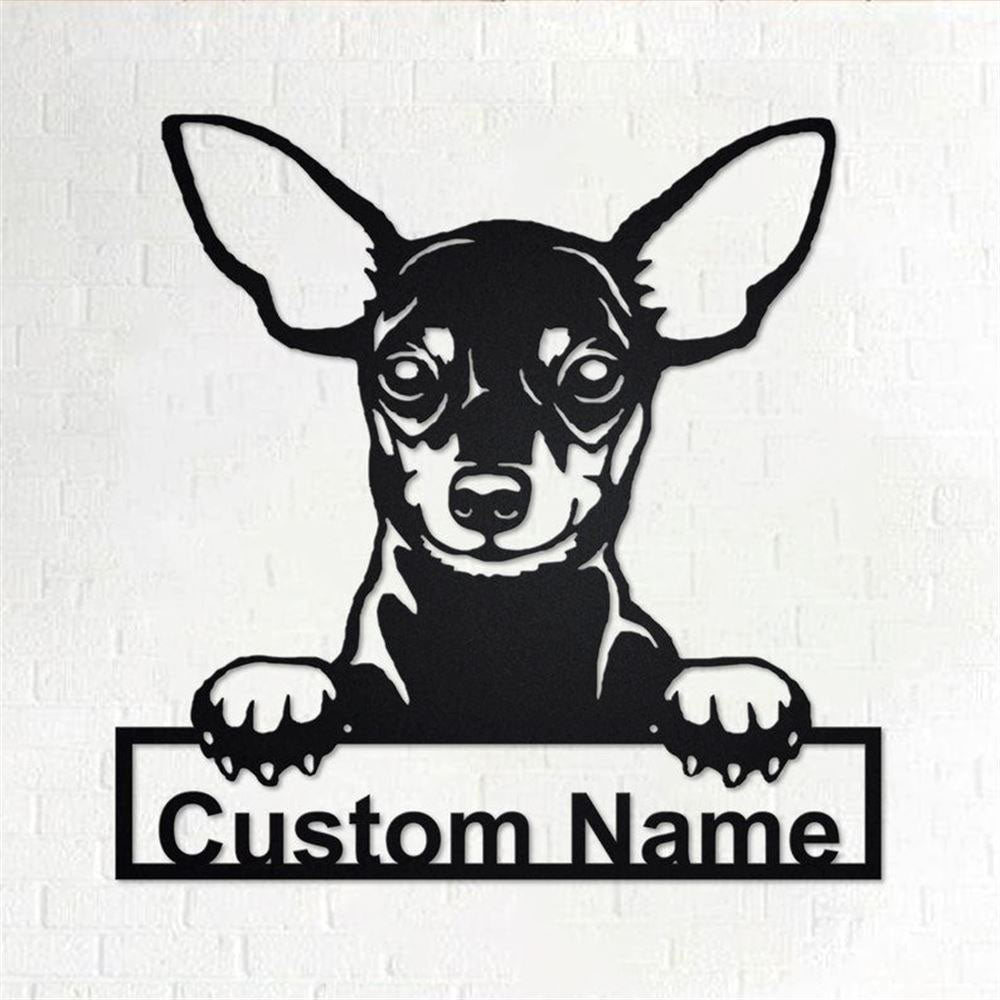Custom Metal Sign, Miniature Pinscher Dog Metal Sign, Anniversary Gift, Dog House Sign, Outdoor Sign, Home Decor Sign