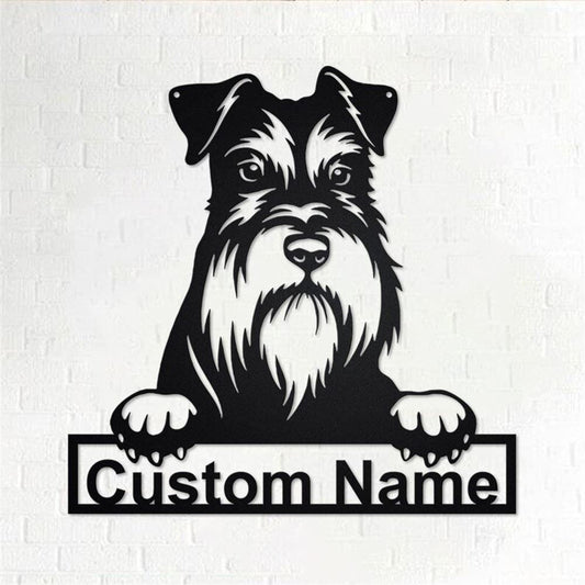 Custom Metal Sign, Miniature Schnauzer Dog Metal Sign, Anniversary Gift, Dog House Sign, Outdoor Sign, Home Decor Sign