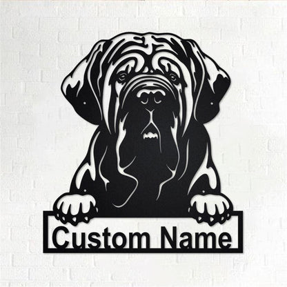 Custom Metal Sign, Neapolitan Mastiff Dog Metal Sign, Anniversary Gift, Dog House Sign, Dog Wall Art, Outdoor Sign, Home Decor Sign