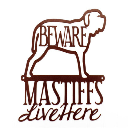 Custom Metal Sign, Neapolitan Mastiff Dog Metal Signs, Anniversary Gift, Dog House Sign, Dog Wall Art, Outdoor Sign, Home Decor Sign