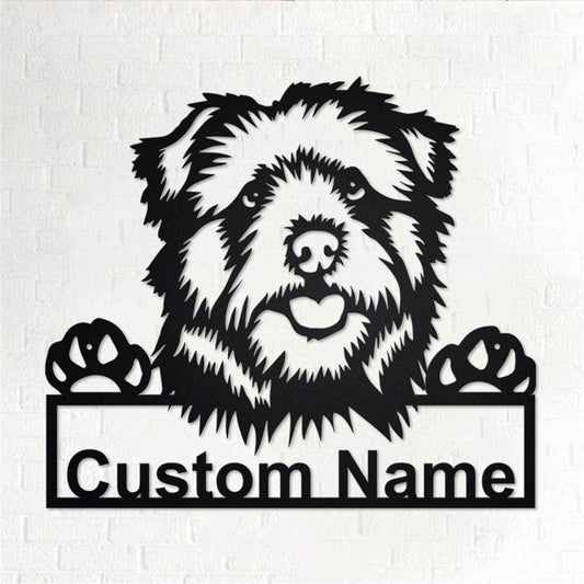 Custom Metal Sign, Norfolk Norwich Terrier Dog Metal Sign, Anniversary Gift, Dog House Sign, Outdoor Sign, Home Decor Sign