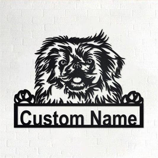 Custom Metal Sign, Pekingese Dog Metal Sign, Anniversary Gift, Dog House Sign, Dog Wall Art, Outdoor Sign, Home Decor Sign