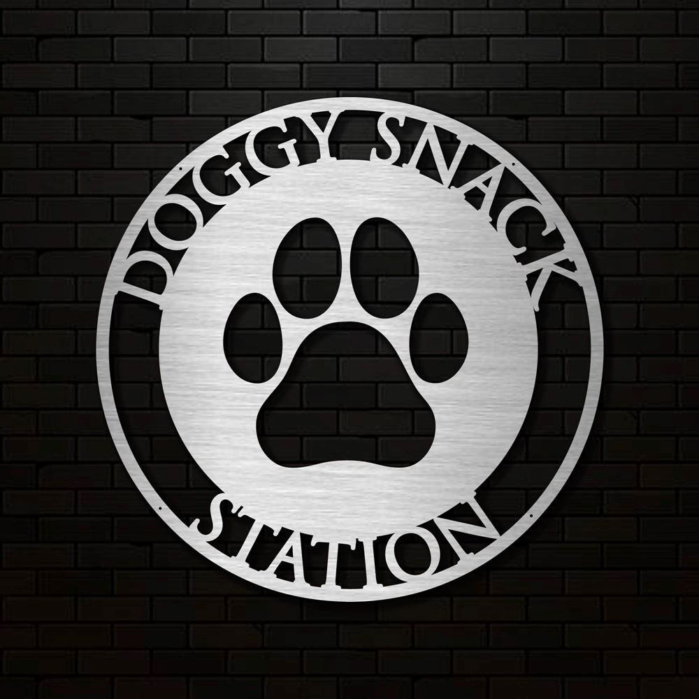 Custom Metal Sign, Personalised Laser Cut Metal Dog Sign, Anniversary Gift, Dog House Sign, Outdoor Sign, Home Decor Sign