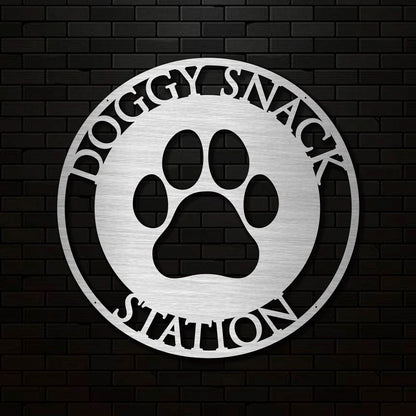 Custom Metal Sign, Personalised Laser Cut Metal Dog Sign, Anniversary Gift, Dog House Sign, Outdoor Sign, Home Decor Sign