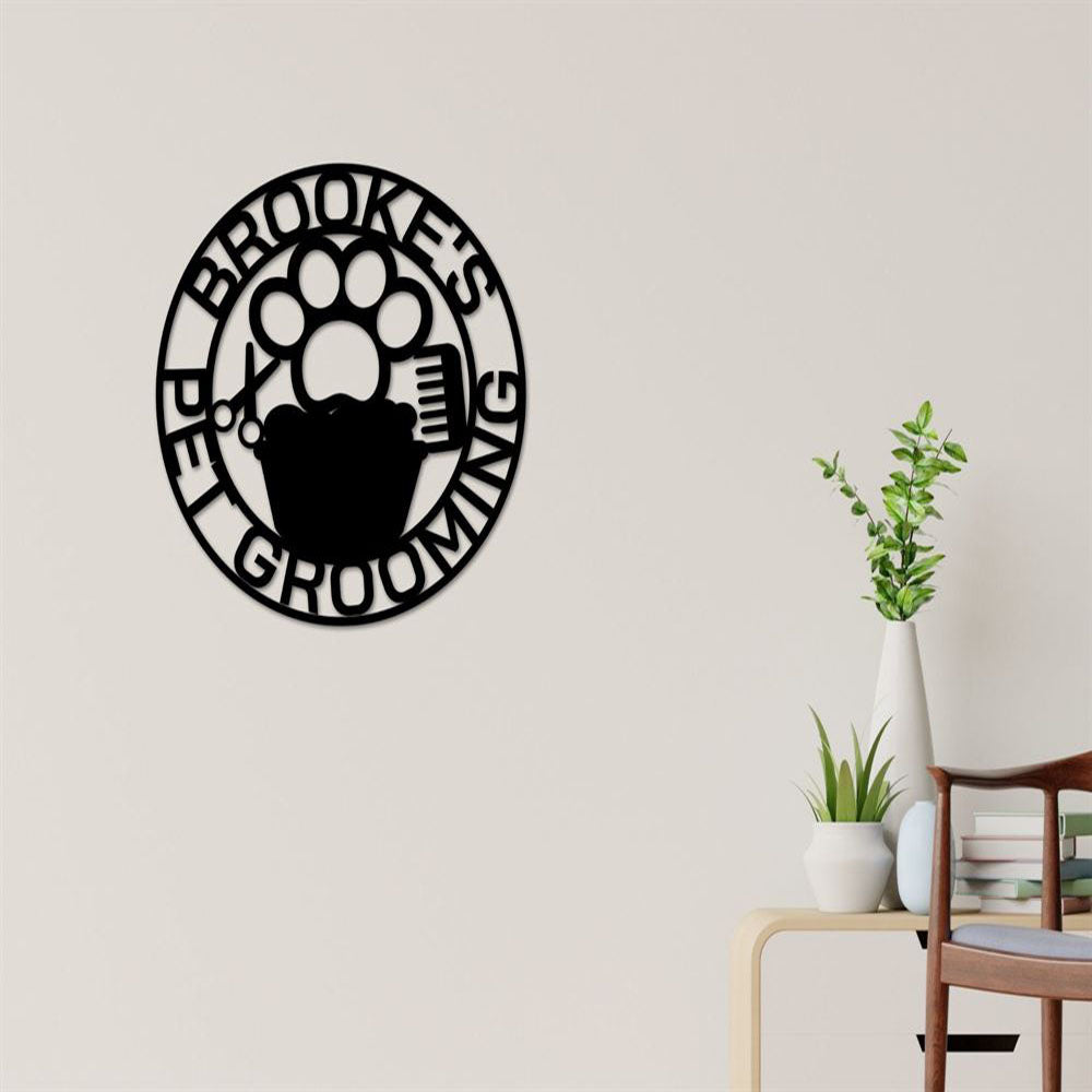 Custom Metal Sign, Pet Grooming Metal Sign, Anniversary Gift, Dog House Sign, Dog Wall Art, Outdoor Sign, Home Decor Sign