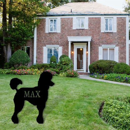 Custom Metal Sign, Poodle Metal Sign, Anniversary Gift, Dog House Sign, Dog Wall Art, Outdoor Sign, Home Decor Sign