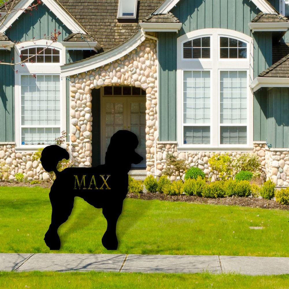 Custom Metal Sign, Poodle Metal Sign, Anniversary Gift, Dog House Sign, Dog Wall Art, Outdoor Sign, Home Decor Sign