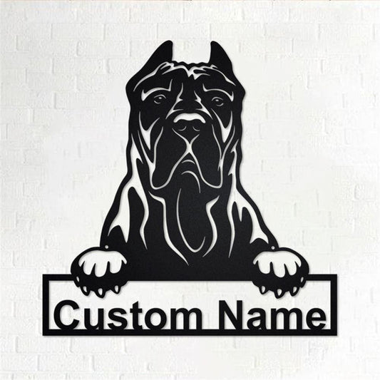 Custom Metal Sign, Presa Canario Dog Metal Sign, Anniversary Gift, Dog House Sign, Dog Wall Art, Outdoor Sign, Home Decor Sign