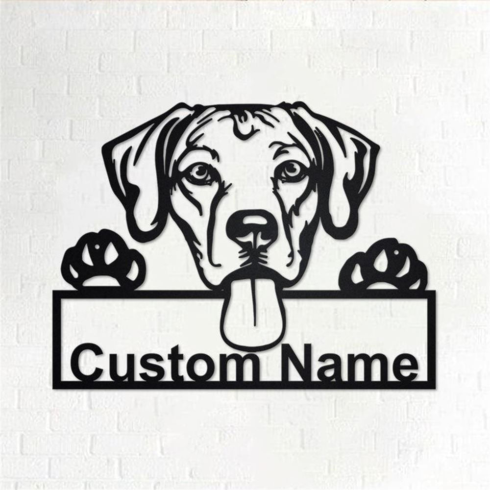 Custom Metal Sign, Rhodesian Ridgeback Dog Metal Sign, Anniversary Gift, Dog House Sign, Dog Wall Art, Outdoor Sign, Home Decor Sign