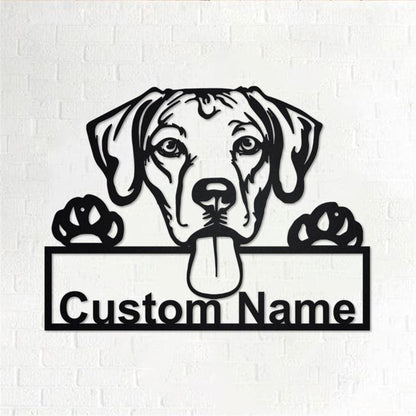 Custom Metal Sign, Rhodesian Ridgeback Dog Metal Sign, Anniversary Gift, Dog House Sign, Dog Wall Art, Outdoor Sign, Home Decor Sign