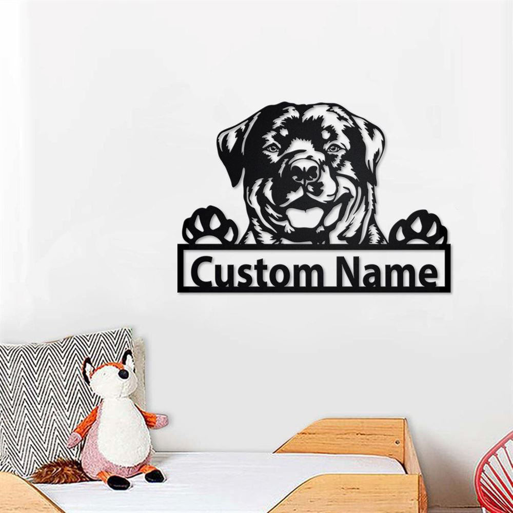 Custom Metal Sign, Rottweiler Metal Signs, Anniversary Gift, Dog House Sign, Dog Wall Art, Outdoor Sign, Home Decor Sign