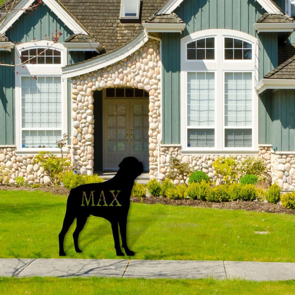 Custom Metal Sign, Rottweiler Name Metal Sign, Anniversary Gift, Dog House Sign, Dog Wall Art, Outdoor Sign, Home Decor Sign