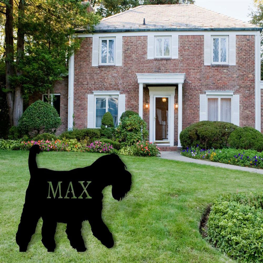 Custom Metal Sign, Schnauzer Dog Metal Sign, Anniversary Gift, Dog House Sign, Dog Wall Art, Outdoor Sign, Home Decor Sign