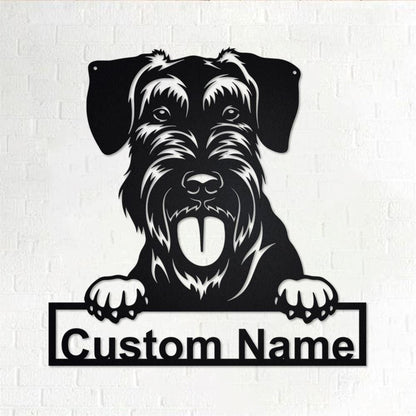 Custom Metal Sign, Schnauzer Metal Sign, Anniversary Gift, Dog House Sign, Dog Wall Art, Outdoor Sign, Home Decor Sign