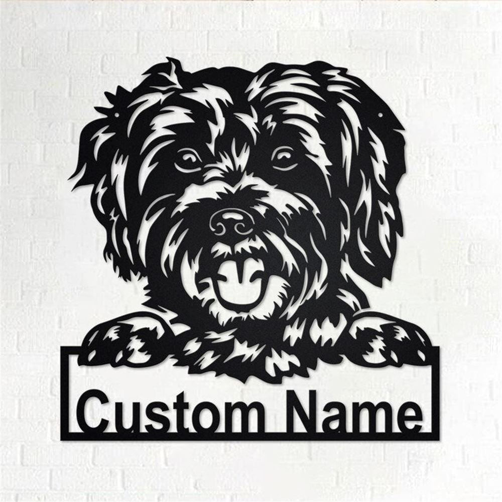 Custom Metal Sign, Schnoodle Dog Metal Sign, Anniversary Gift, Dog House Sign, Dog Wall Art, Outdoor Sign, Home Decor Sign
