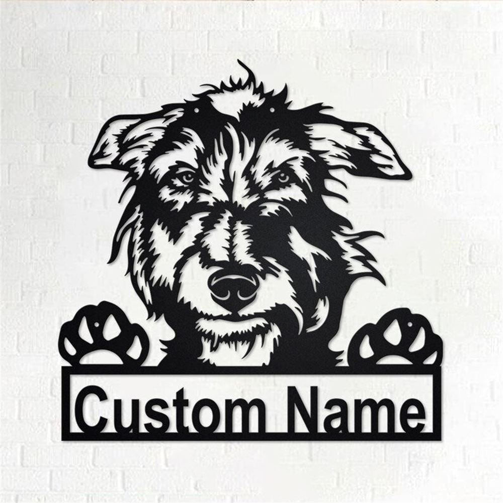 Custom Metal Sign, Scottish Deerhound Dog Metal Sign, Anniversary Gift, Dog House Sign, Dog Wall Art, Outdoor Sign, Home Decor Sign