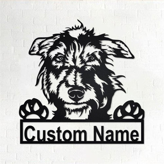 Custom Metal Sign, Scottish Deerhound Dog Metal Sign, Anniversary Gift, Dog House Sign, Dog Wall Art, Outdoor Sign, Home Decor Sign
