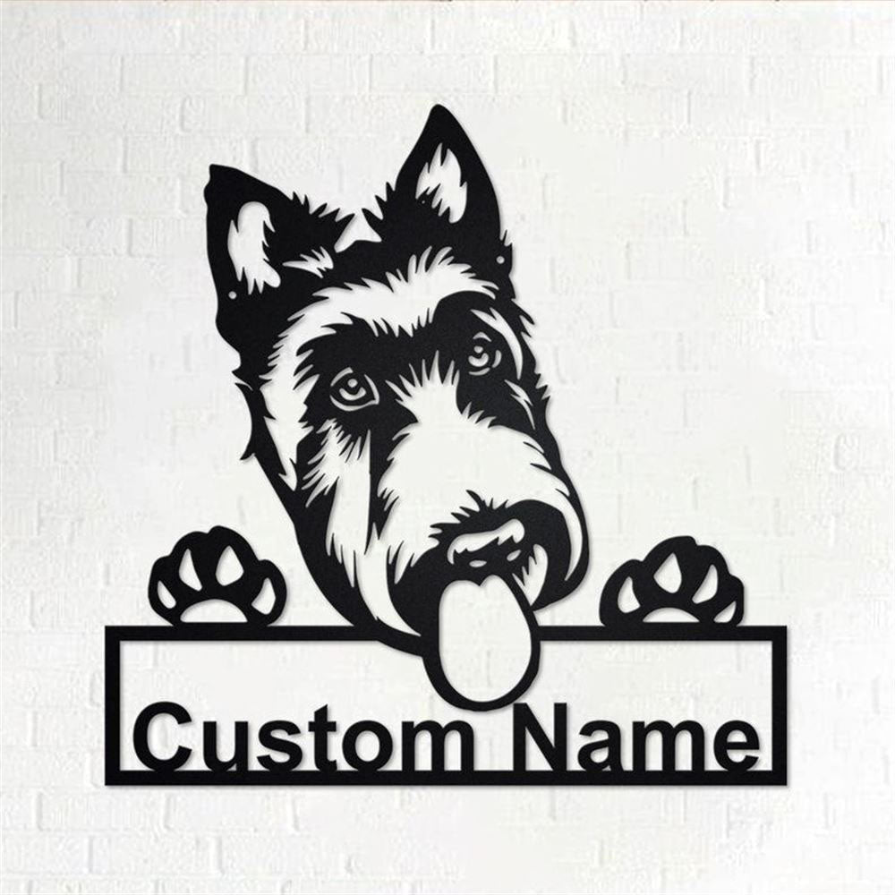 Custom Metal Sign, Scottish Terrier Dog Metal Sign, Anniversary Gift, Dog House Sign, Dog Wall Art, Outdoor Sign, Home Decor Sign