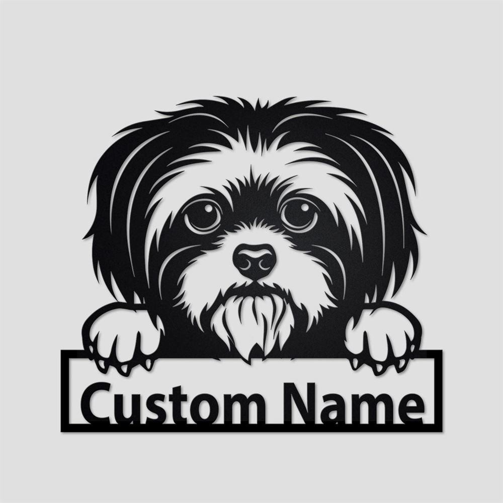 Custom Metal Sign, Shih Tzu Metal Signs, Anniversary Gift, Dog House Sign, Dog Wall Art, Outdoor Sign, Home Decor Sign