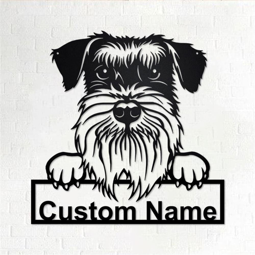 Custom Metal Sign, Standard Schnauzer Dog Metal Sign, Anniversary Gift, Dog House Sign, Dog Wall Art, Outdoor Sign, Home Decor Sign