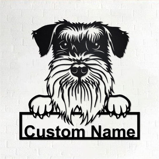 Custom Metal Sign, Standard Schnauzer Dog Metal Sign, Anniversary Gift, Dog House Sign, Dog Wall Art, Outdoor Sign, Home Decor Sign