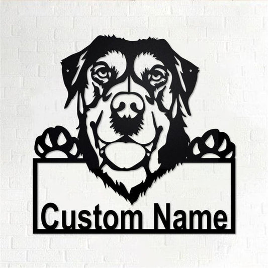 Custom Metal Sign, Swiss Mountain Dog Metal Sign, Anniversary Gift, Dog House Sign, Dog Wall Art, Outdoor Sign, Home Decor Sign