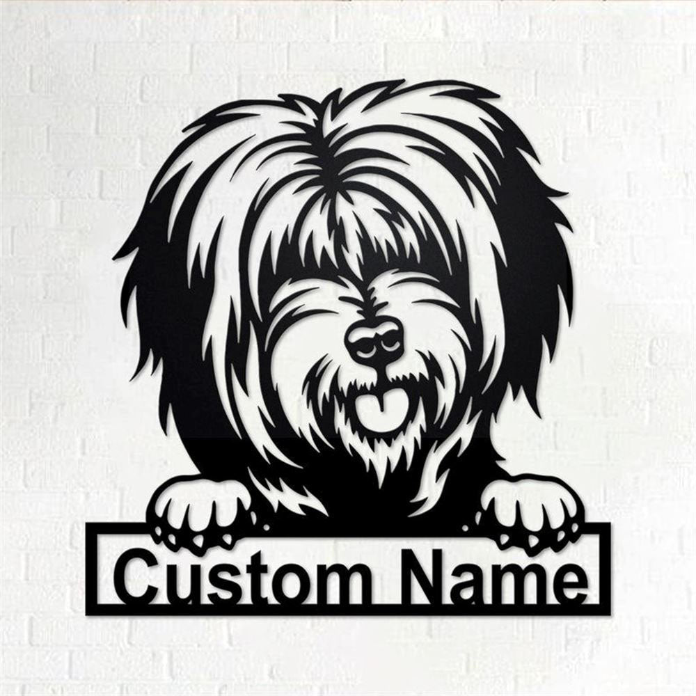 Custom Metal Sign, Tibetan Terrier Dog Metal Sign, Anniversary Gift, Dog House Sign, Dog Wall Art, Outdoor Sign, Home Decor Sign