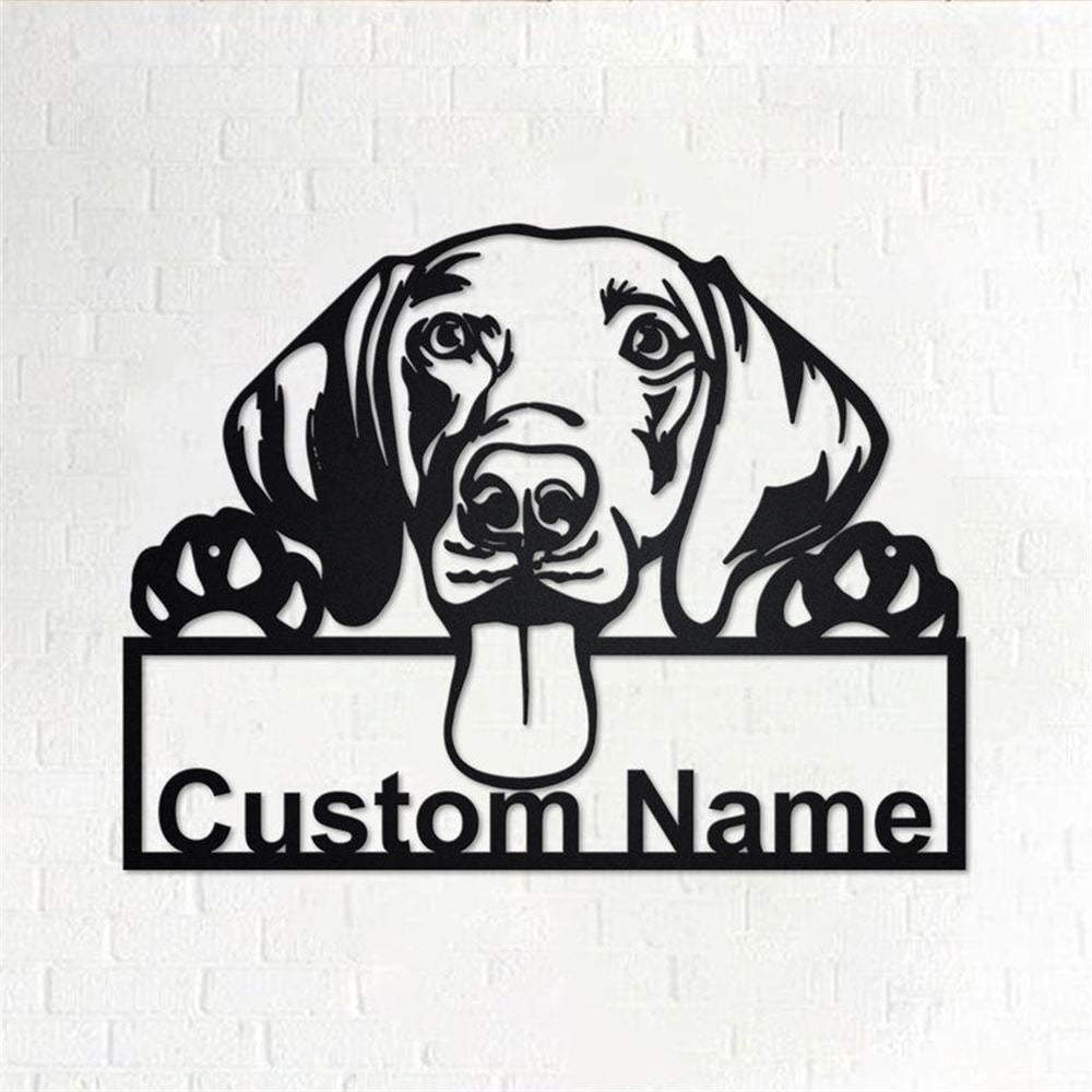 Custom Metal Sign, Weimaraner Dog Metal Sign, Anniversary Gift, Dog House Sign, Dog Wall Art, Outdoor Sign, Home Decor Sign