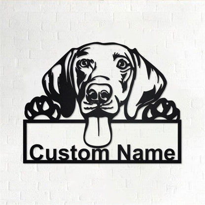 Custom Metal Sign, Weimaraner Dog Metal Sign, Anniversary Gift, Dog House Sign, Dog Wall Art, Outdoor Sign, Home Decor Sign