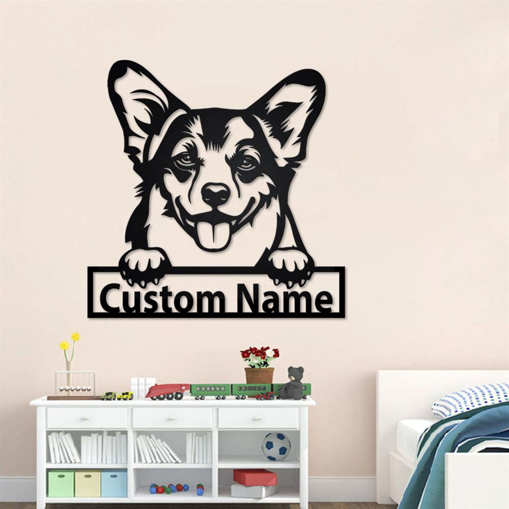 Custom Metal Sign, Welsh Corgi Metal Signs, Anniversary Gift, Dog House Sign, Dog Wall Art, Outdoor Sign, Home Decor Sign