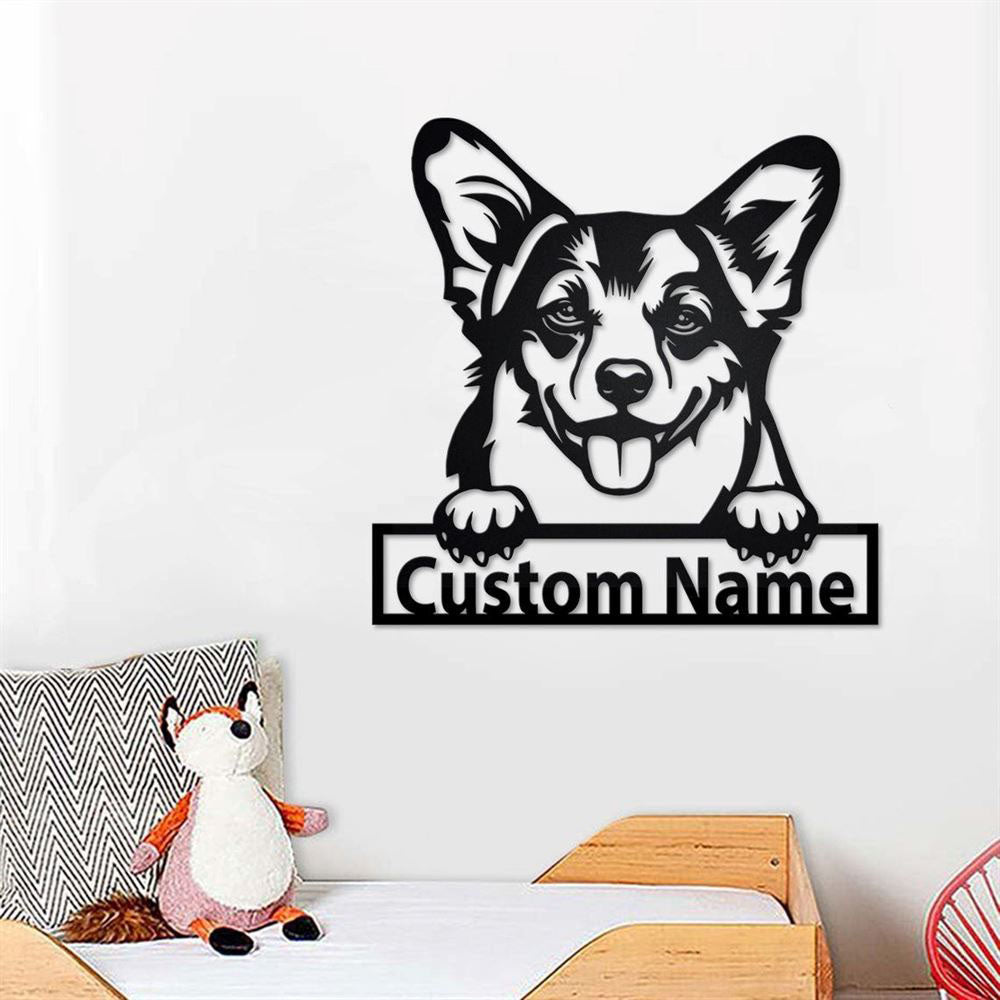 Custom Metal Sign, Welsh Corgi Metal Signs, Anniversary Gift, Dog House Sign, Dog Wall Art, Outdoor Sign, Home Decor Sign