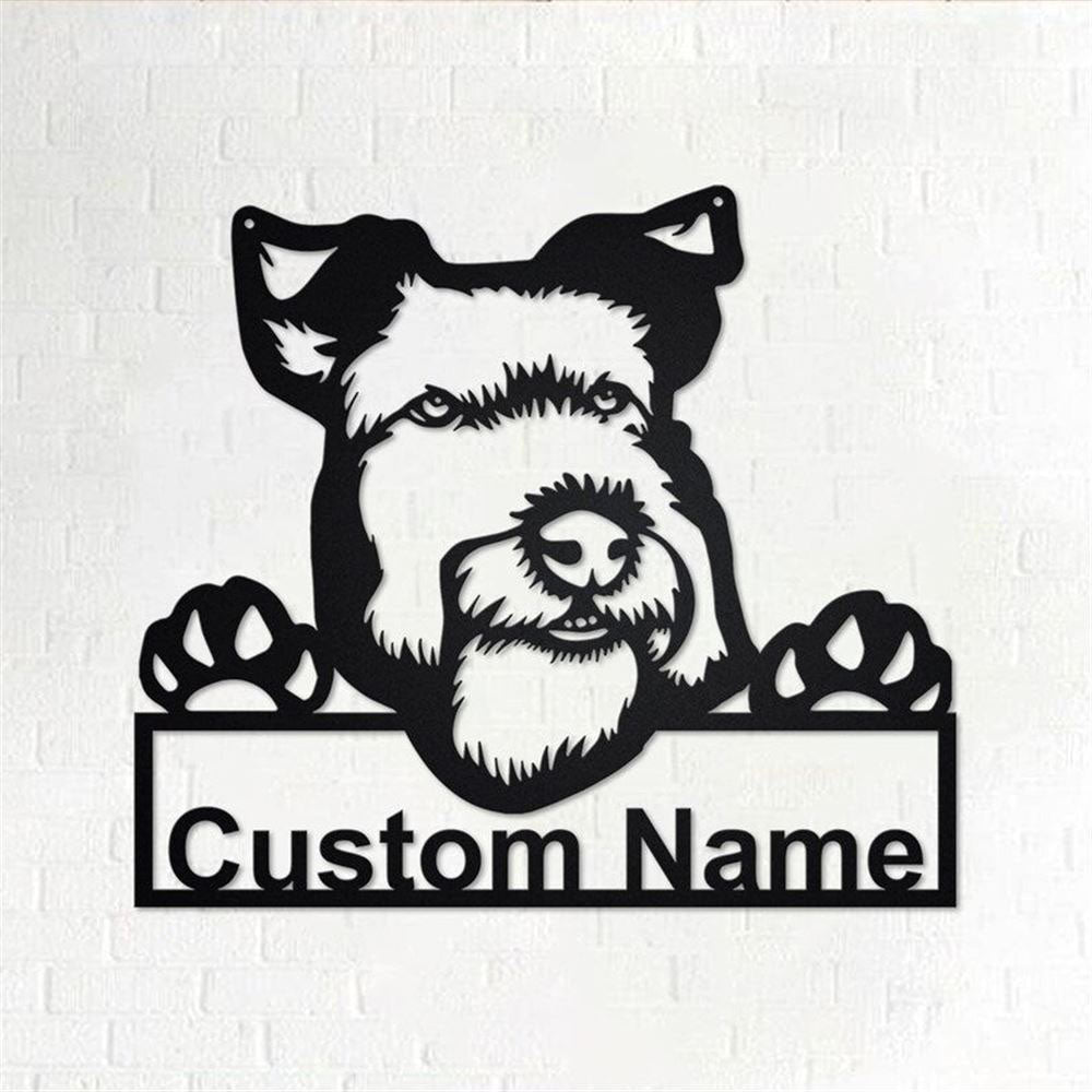 Custom Metal Sign, Welsh Terrier Dog Metal Signs, Anniversary Gift, Dog House Sign, Dog Wall Art, Outdoor Sign, Home Decor Sign