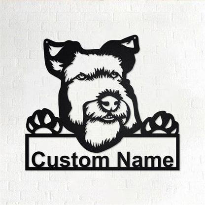 Custom Metal Sign, Welsh Terrier Dog Metal Signs, Anniversary Gift, Dog House Sign, Dog Wall Art, Outdoor Sign, Home Decor Sign