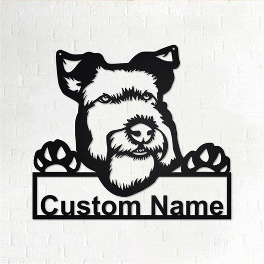 Custom Metal Sign, Welsh Terrier Dog Metal Signs, Anniversary Gift, Dog House Sign, Dog Wall Art, Outdoor Sign, Home Decor Sign