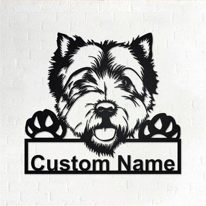 Custom Metal Sign, West Highland White Terrier Dog Metal Sign, Anniversary Gift, Dog House Sign, Outdoor Sign, Home Decor Sign